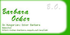 barbara ocker business card
